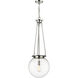 Beacon 1 Light 14 inch Polished Nickel Pendant Ceiling Light