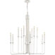 Edward 12 Light 36 inch Matte White Chandelier Ceiling Light