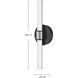 Kai LED 16.75 inch Black with Chrome accents Bath Light Wall Light, Linear