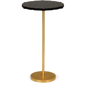 Chelsea House 25 X 14 inch Gold Leaf/Black Side Table