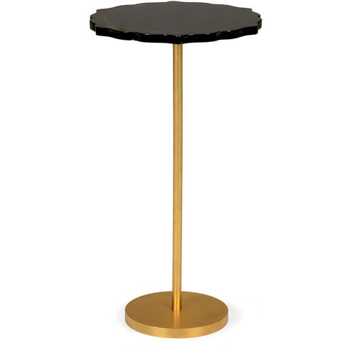 Chelsea House 25 X 14 inch Gold Leaf/Black Side Table