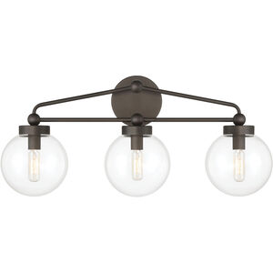 Stella 3 Light 24 inch Dark Bronze Vanity Light Wall Light