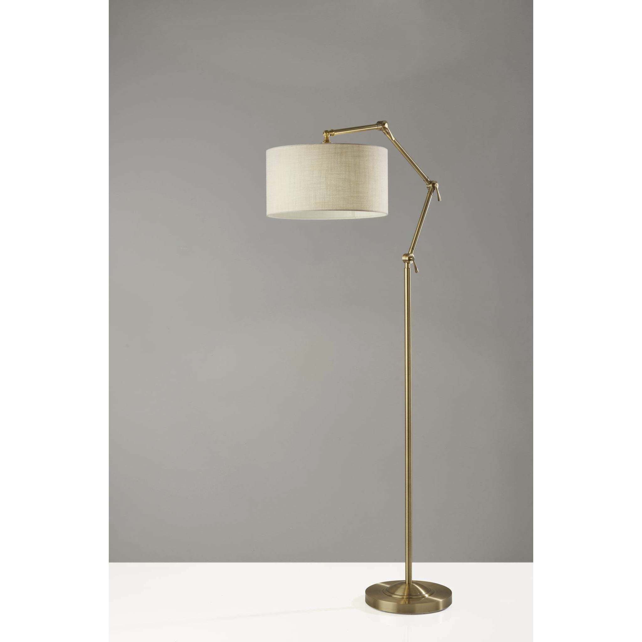 Willard 64 inch 100.00 watt Antique Brass Floor Lamp Portable Light