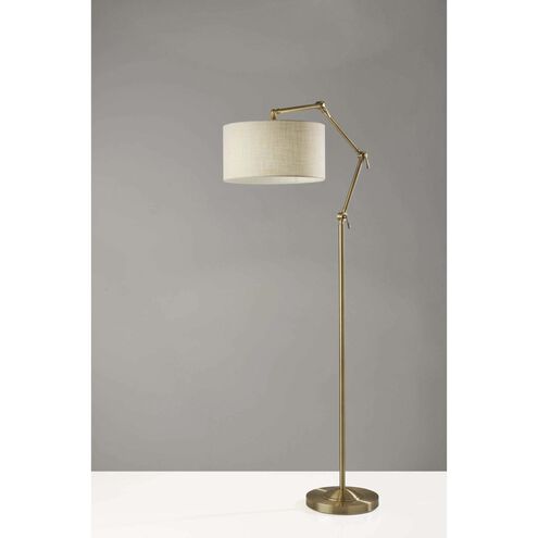 Willard 64 inch 100.00 watt Antique Brass Floor Lamp Portable Light