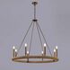 Cabana 8 Light 38 inch Lacquered Gold Chandelier Ceiling Light