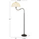 Alora Mood Crosby 68 inch 1.00 watt Matte Black Floor Lamp Portable Light