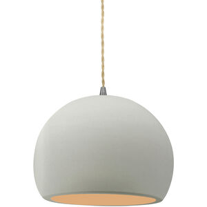 Radiance 1 Light 7 inch Brushed Nickel and Matte White/Champagne Gold Pendant Ceiling Light