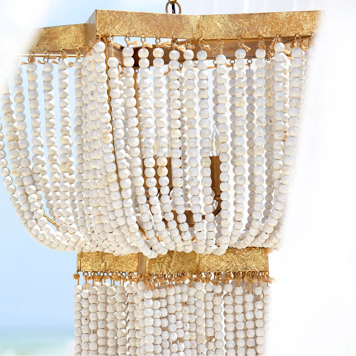 Estrella 3 Light 25 inch Tinted Gold Leaf Pendant Ceiling Light, Small