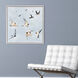 Swifts Blue and Beige and Gray and Green Framed Art