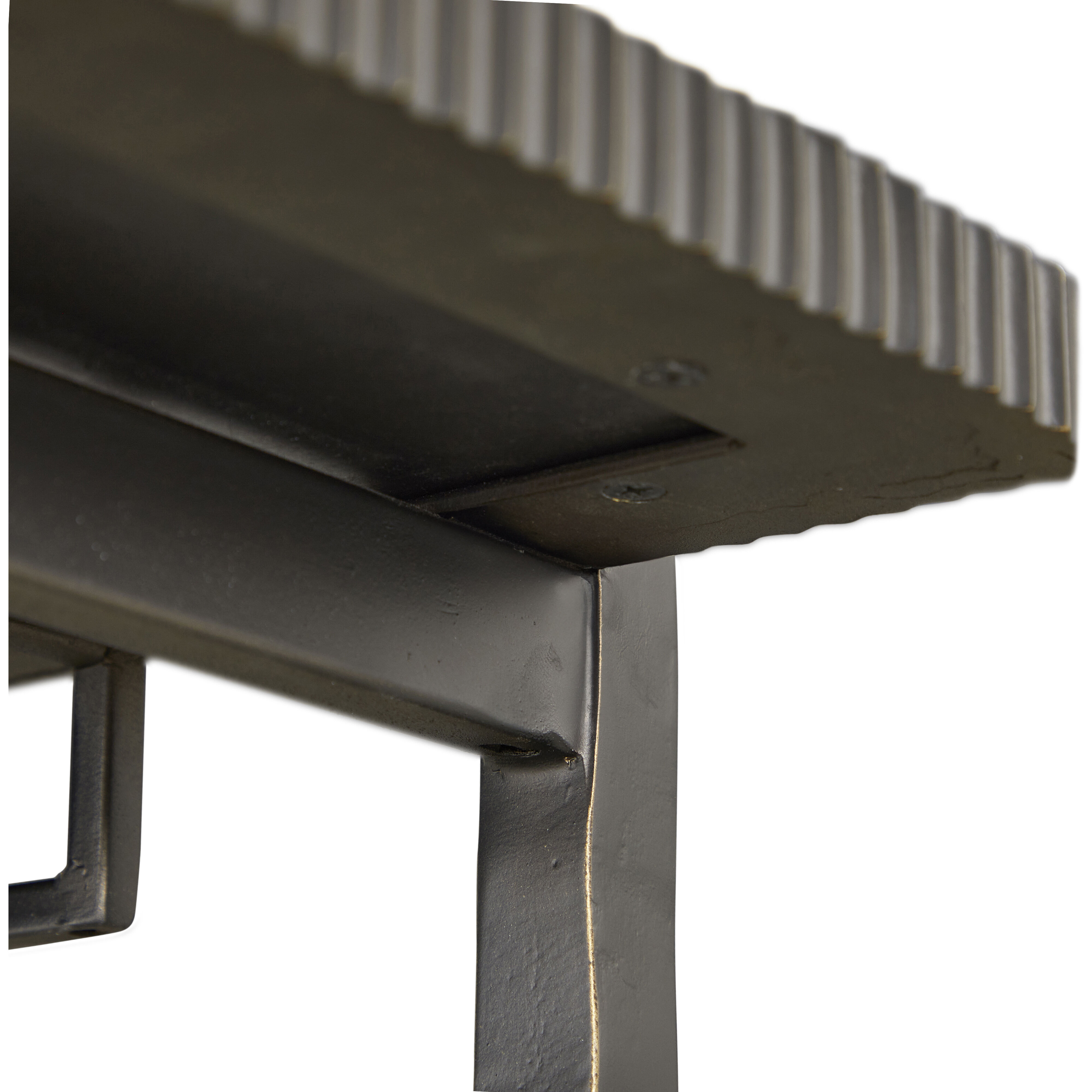 Ariana Forged Antique Bronze and Marron Imperial Marble Bar Console