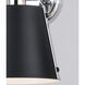 Barrington LED 24.25 inch Matte Black and Chrome Bathroom Light Wall Light in 3