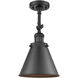 Franklin Restoration Appalachian 1 Light 8 inch Matte Black Sconce Wall Light, Franklin Restoration