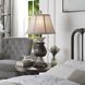 Signature 31 inch 100 watt Dark Brown with Khasi Silver Table Lamp Portable Light