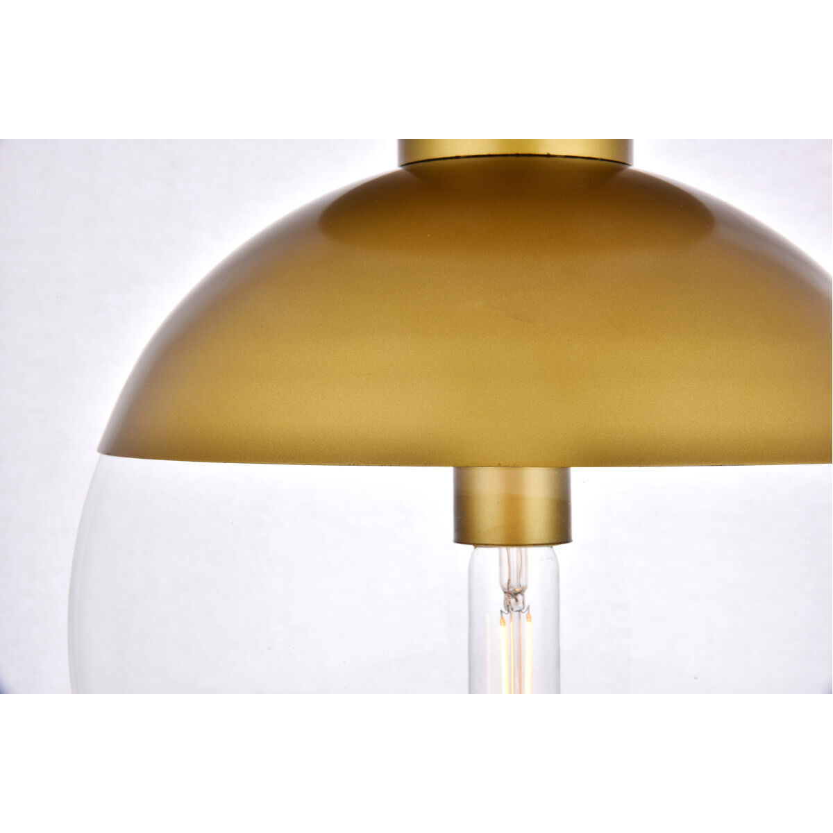 Eclipse 1 Light 12 inch Brass Flush Mount Ceiling Light