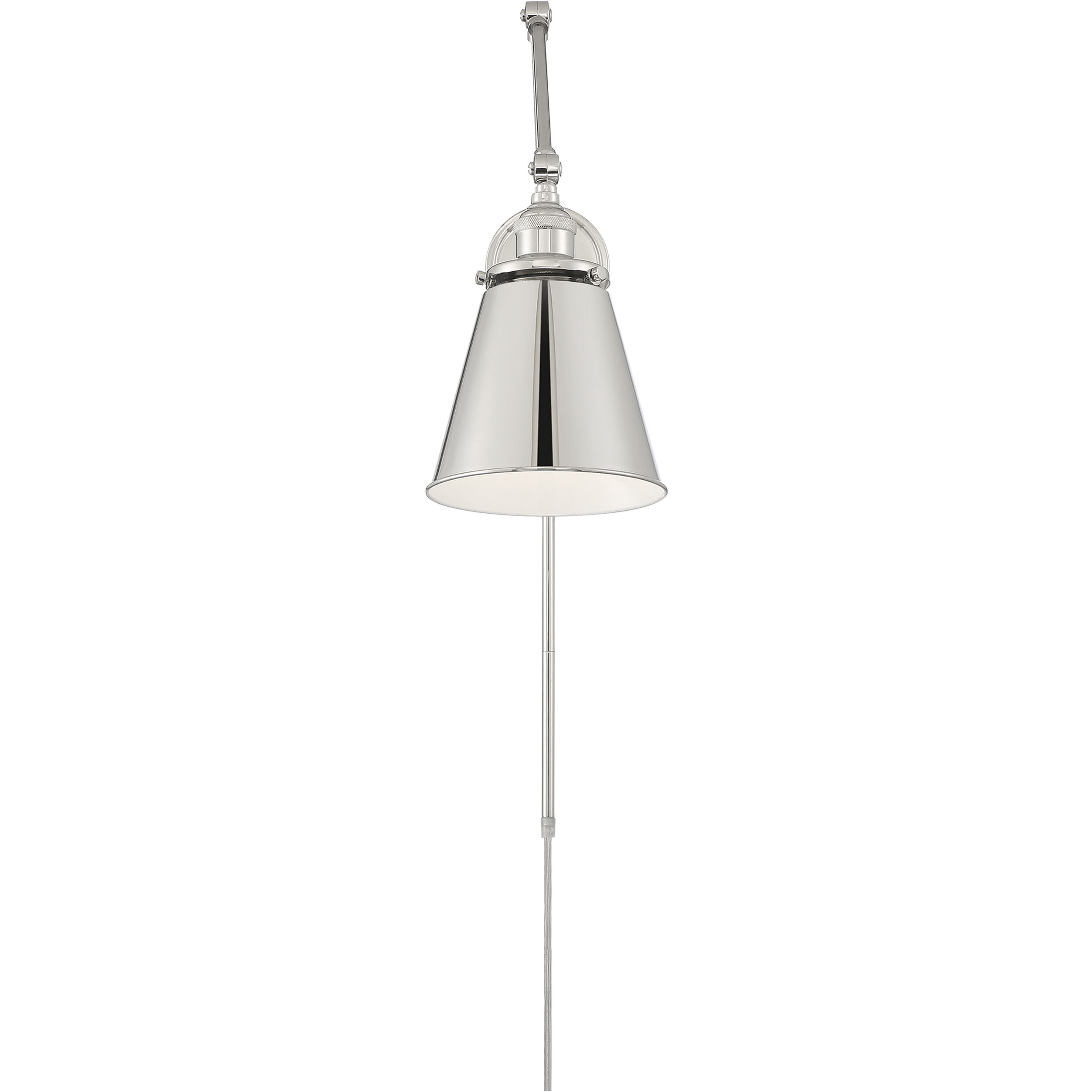 Bayard 25 inch 60.00 watt Polished Nickel Swing Arm Wall Wall Light