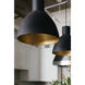 Cora 1 Light 20 inch Black/Gold Single Pendant Ceiling Light in Black and Gold