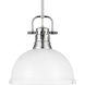 Yep Duncan 1 Light 14 inch Chrome Pendant Ceiling Light in Matte White