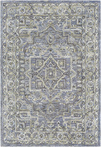 Shelby 90 X 60 inch Navy Rug in 5 x 8, Rectangle