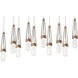 Link 10 Light 44.5 inch Bronze Pendant Ceiling Light in Clear Bubble, Rectangular
