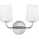Kline LED 14.25 inch Chrome Bath Light Wall Light