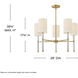 Anika 5 Light 28 inch Lacquered Brass Chandelier Ceiling Light