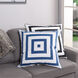 Dann Foley 24 inch Navy Blue and White Decorative Pillow
