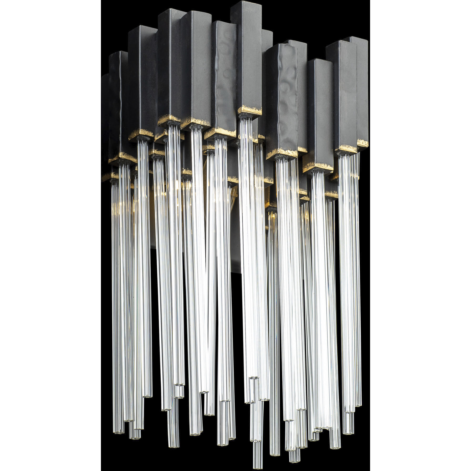 Matrix 1 Light 7 inch Matte Black and French Gold Wall Sconce Wall Light