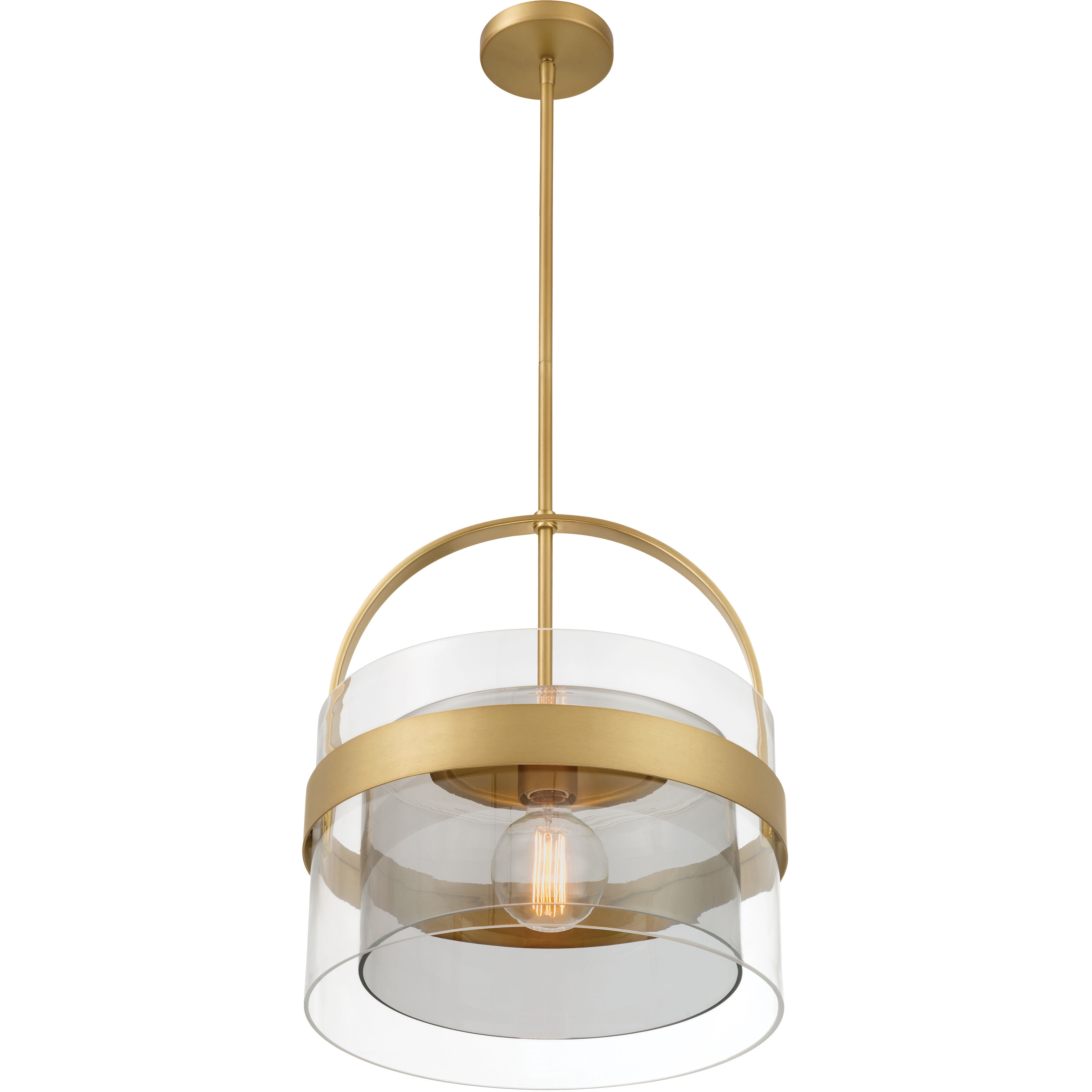 Ravik 1 Light 15.5 inch Legacy Brass Convertible Pendant/Semi-Flush Mount Ceiling Light