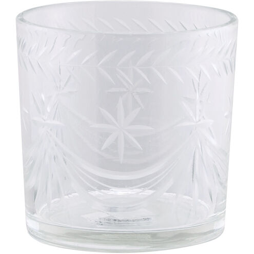 Glass 5.5 X 5.5 inch Ice Bucket, Star Cut