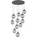 Aster LED LED Graphite Chandelier Ceiling Light, Round Multi-Port