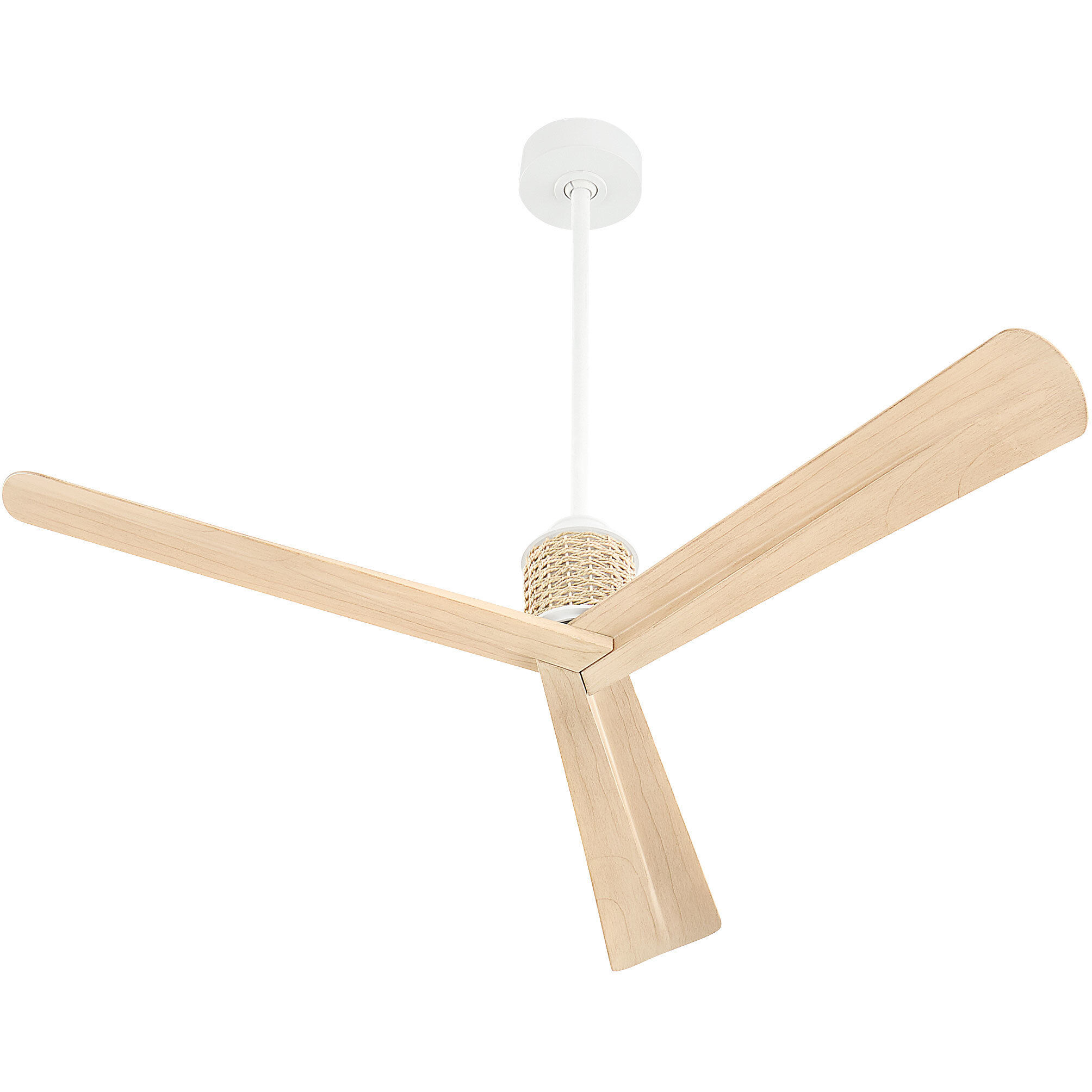 Kona 56 inch Studio White with Natural Oak Blades Ceiling Fan