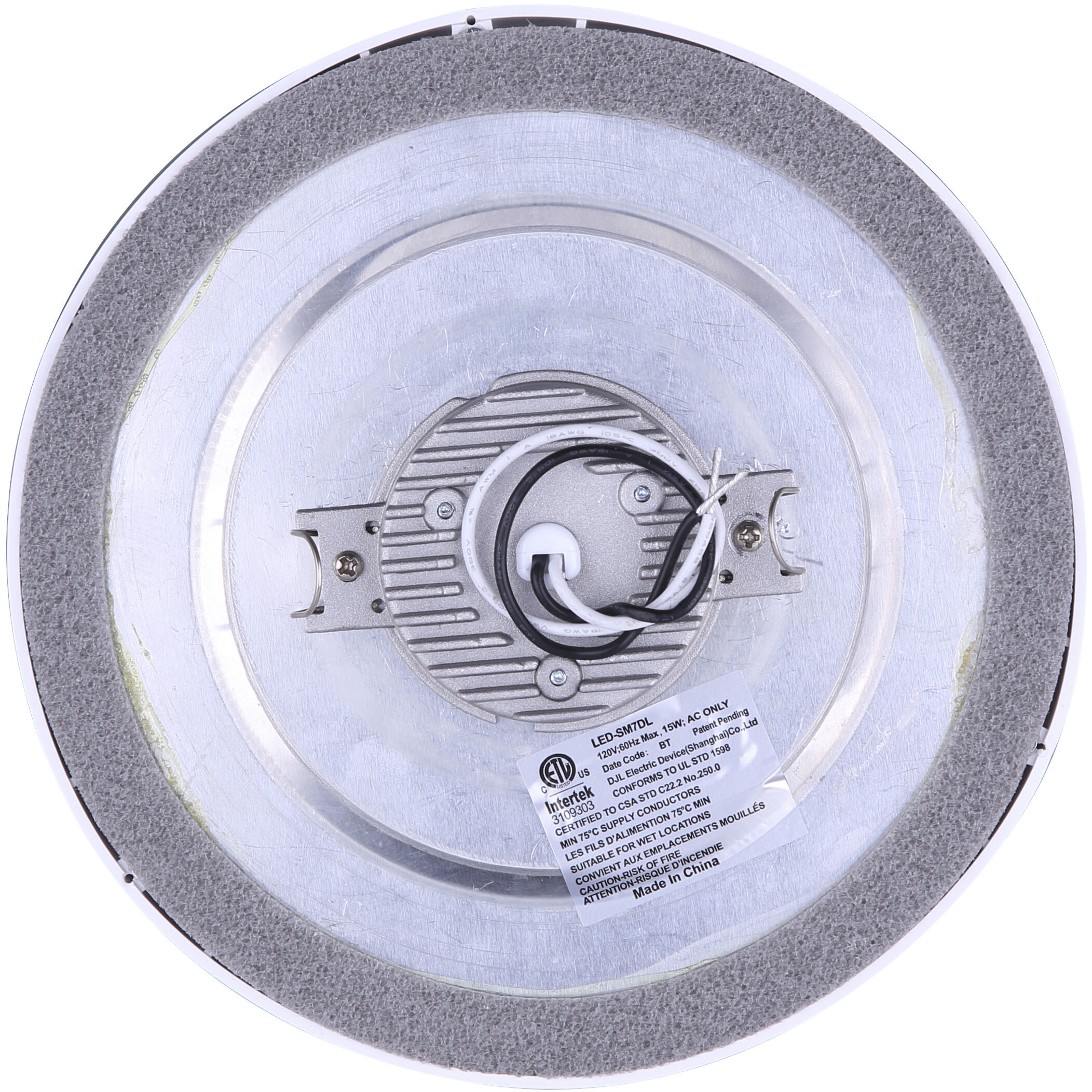 Madison LED 7 inch White Disc Light, Low Profile