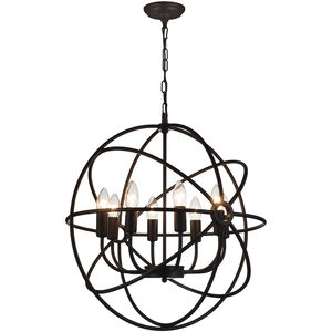 Arza 8 Light 22 inch Brown Up Chandelier Ceiling Light