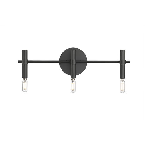 Skyva 3 Light 22 inch Matte Black Vanity Light Wall Light