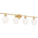 Gene 4 Light 38 inch Brass Wall sconce Wall Light
