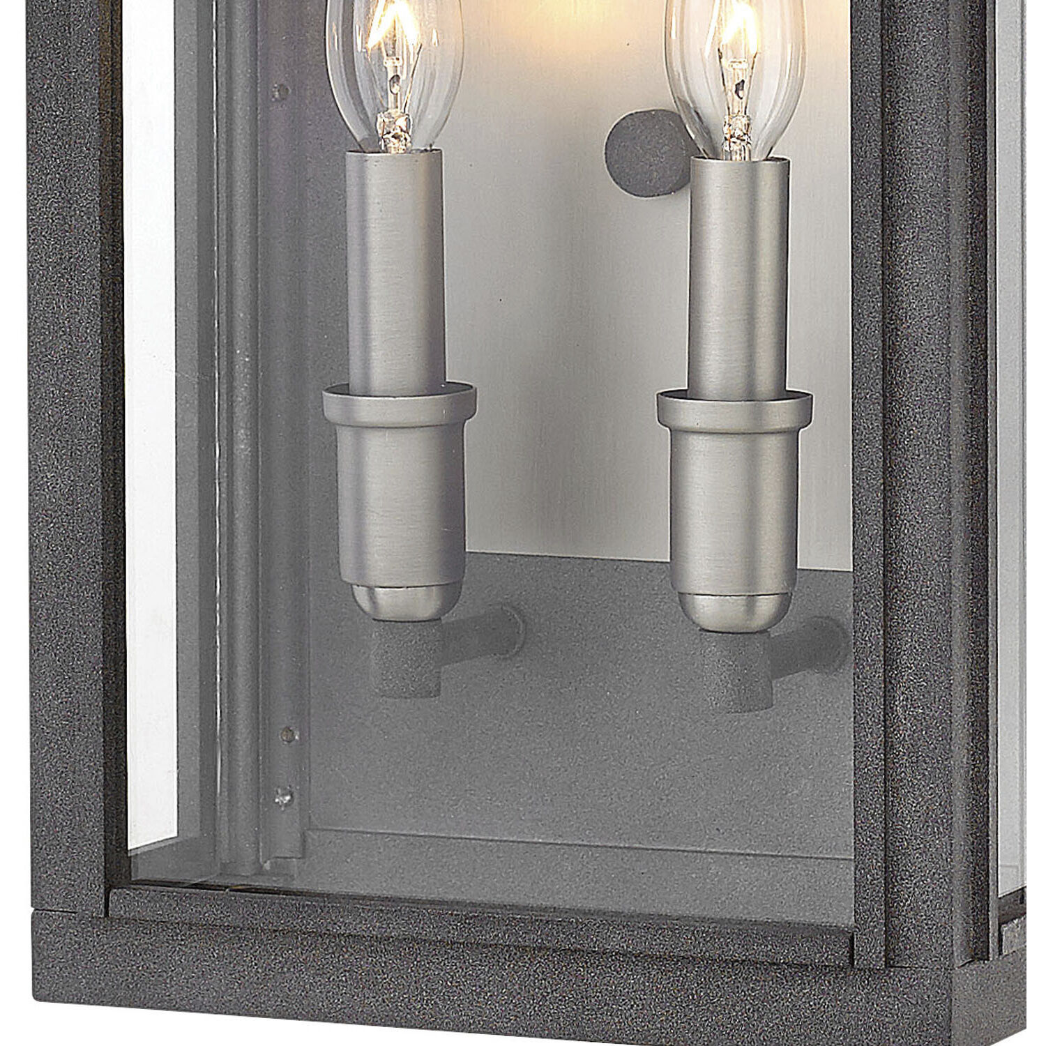 Sutcliffe LED 17 inch Aged Zinc with Antique Nickel Outdoor Wall Mount Lantern, Medium