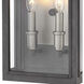Sutcliffe LED 17 inch Aged Zinc with Antique Nickel Outdoor Wall Mount Lantern, Medium
