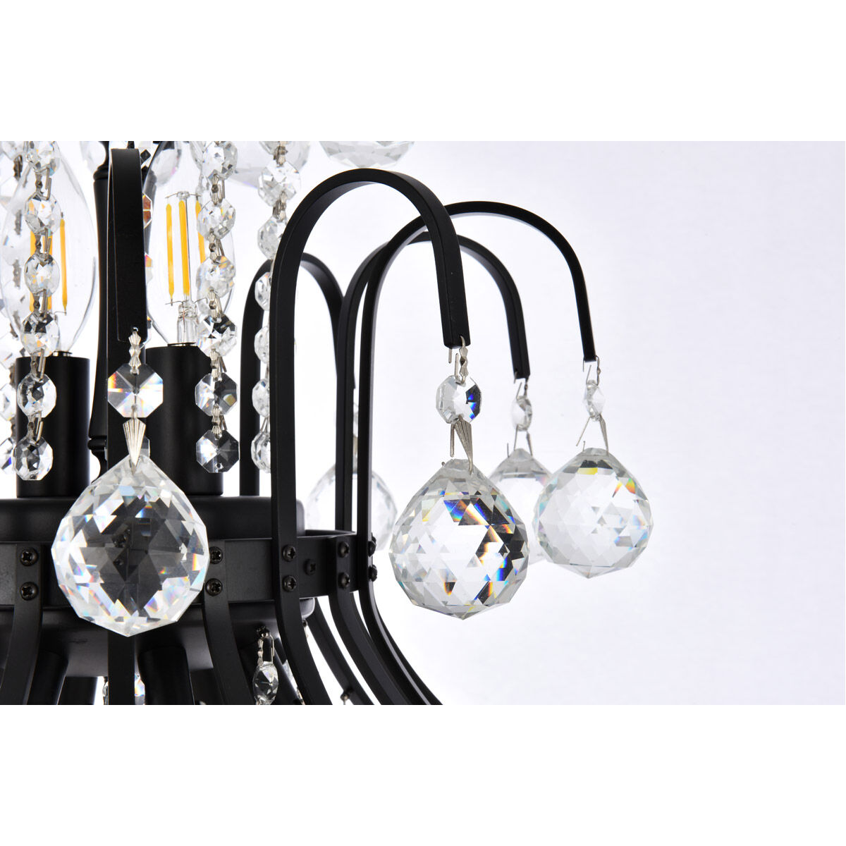 Toureg 10 Light 19 inch Black and Clear Pendant Ceiling Light