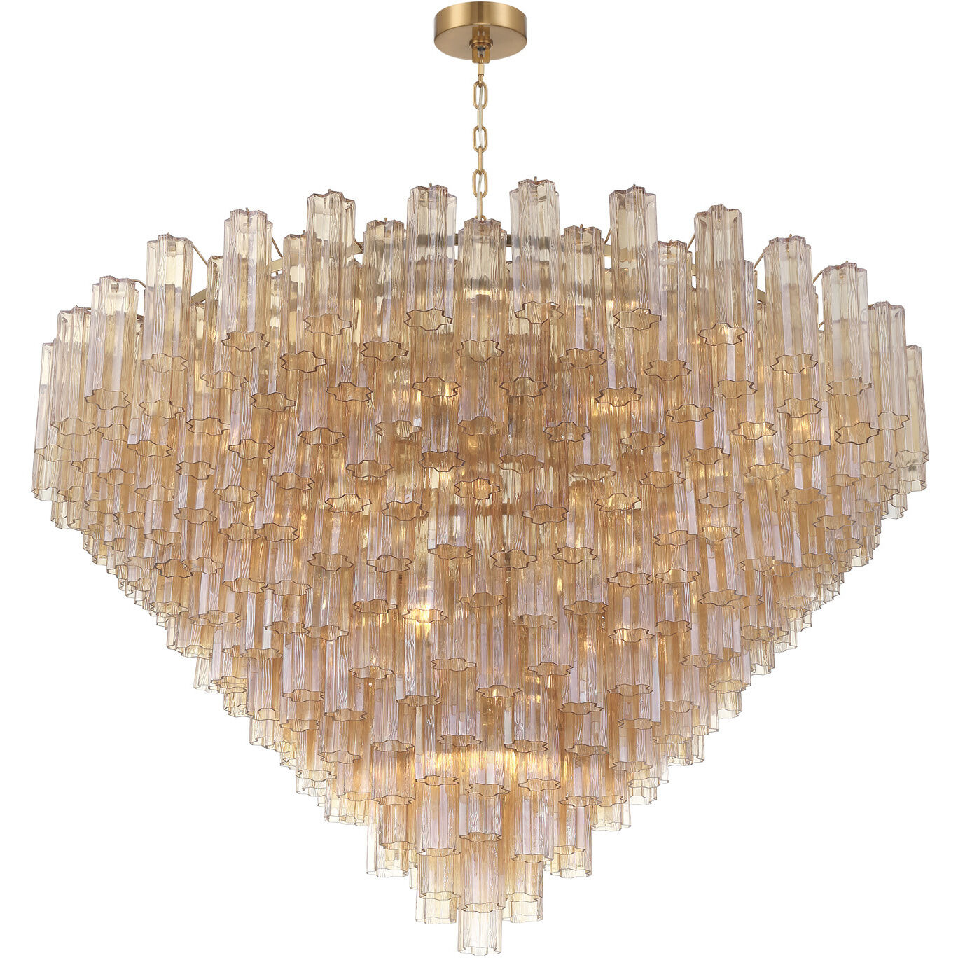 Addis 40 Light 62 inch Aged Brass Chandelier Ceiling Light