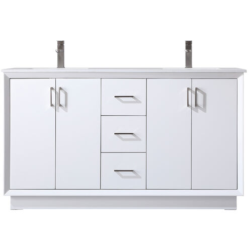 Hayes 60 X 22 X 35 inch White Vanity Sink Set