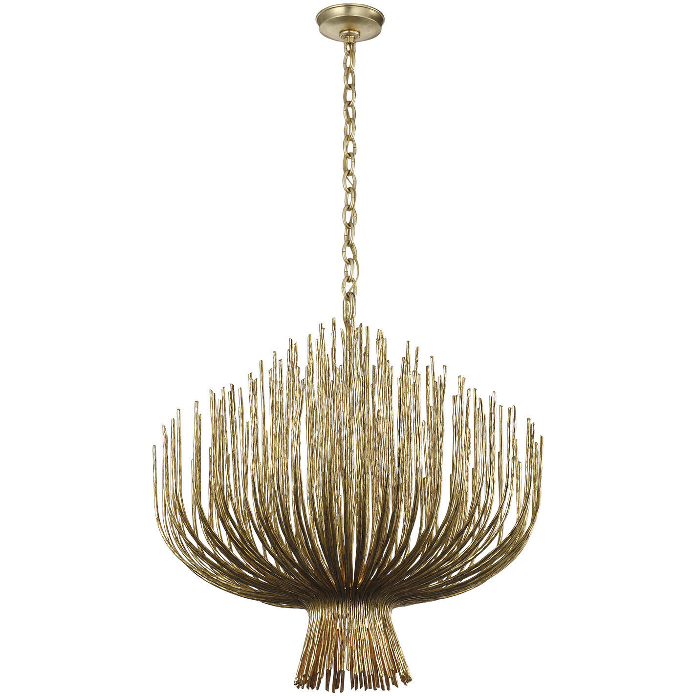 Chapman & Myers Astra LED 31.75 inch Gilded Iron Sculpted Chandelier Ceiling Light