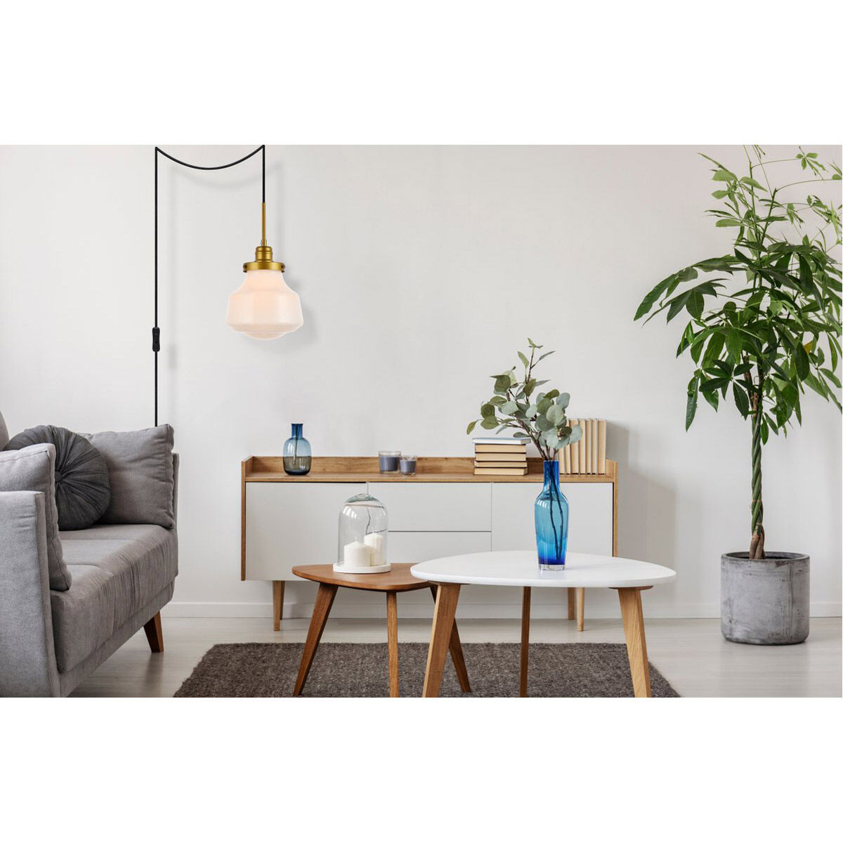 Lye 1 Light 8 inch Brass and Frosted White Pendant Ceiling Light