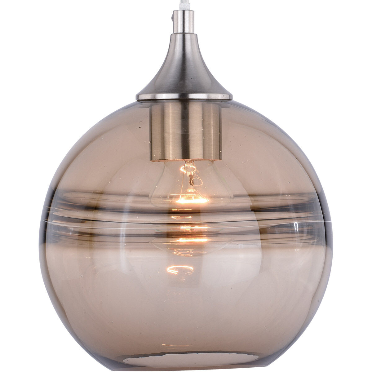 Milano 1 Light 8 inch Satin Nickel Mini Pendant Ceiling Light
