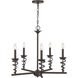 Forbach 5 Light 26 inch Texture Black Chandelier Ceiling Light