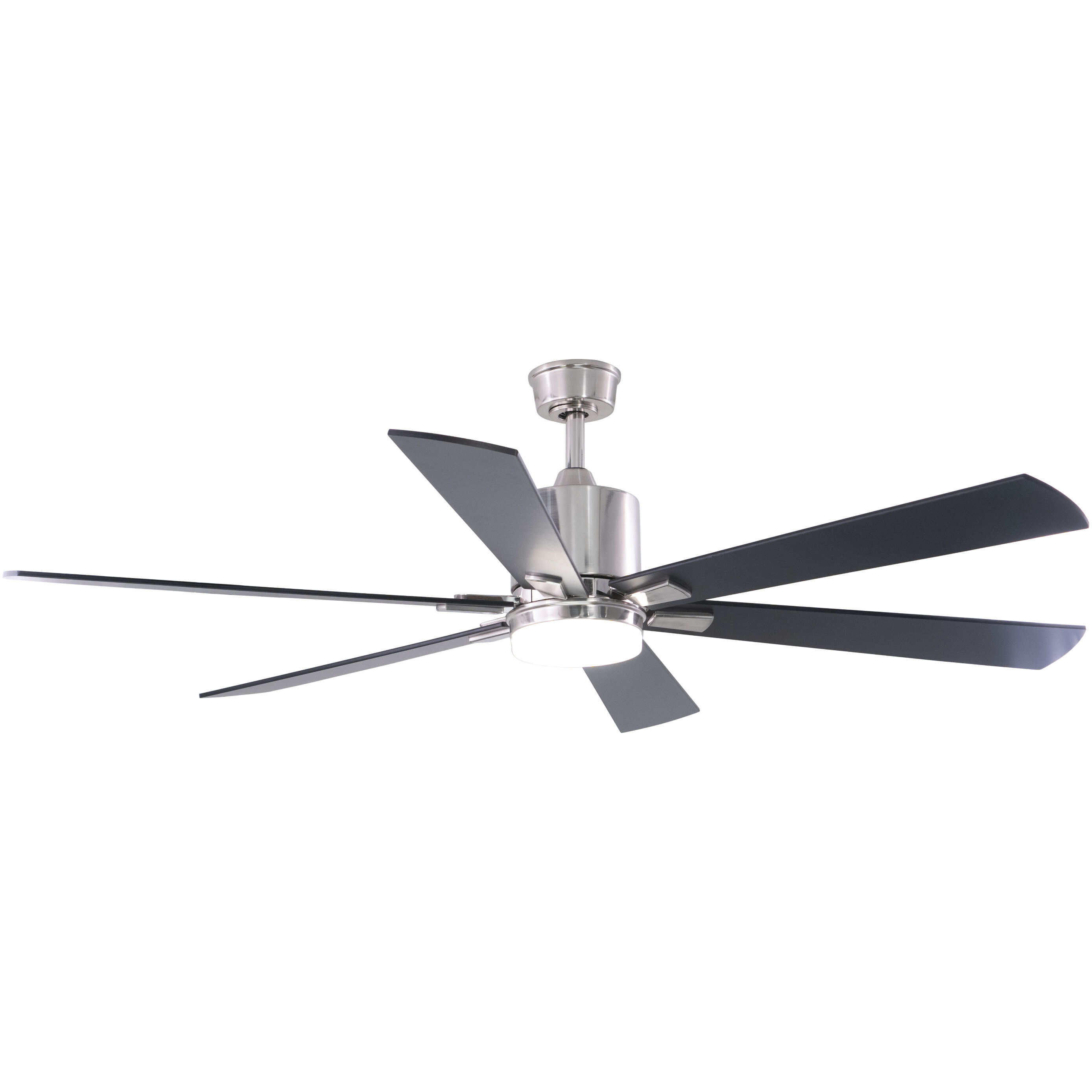 Wheelock 38 inch Satin Nickel with Black-Driftwood Blades Ceiling Fan