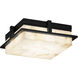 Alabaster Rocks LED 10 inch Matte Black Flush Mount Ceiling Light