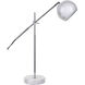 Aperture 20 inch 40 watt Chrome with White Marble Table lamp Portable Light