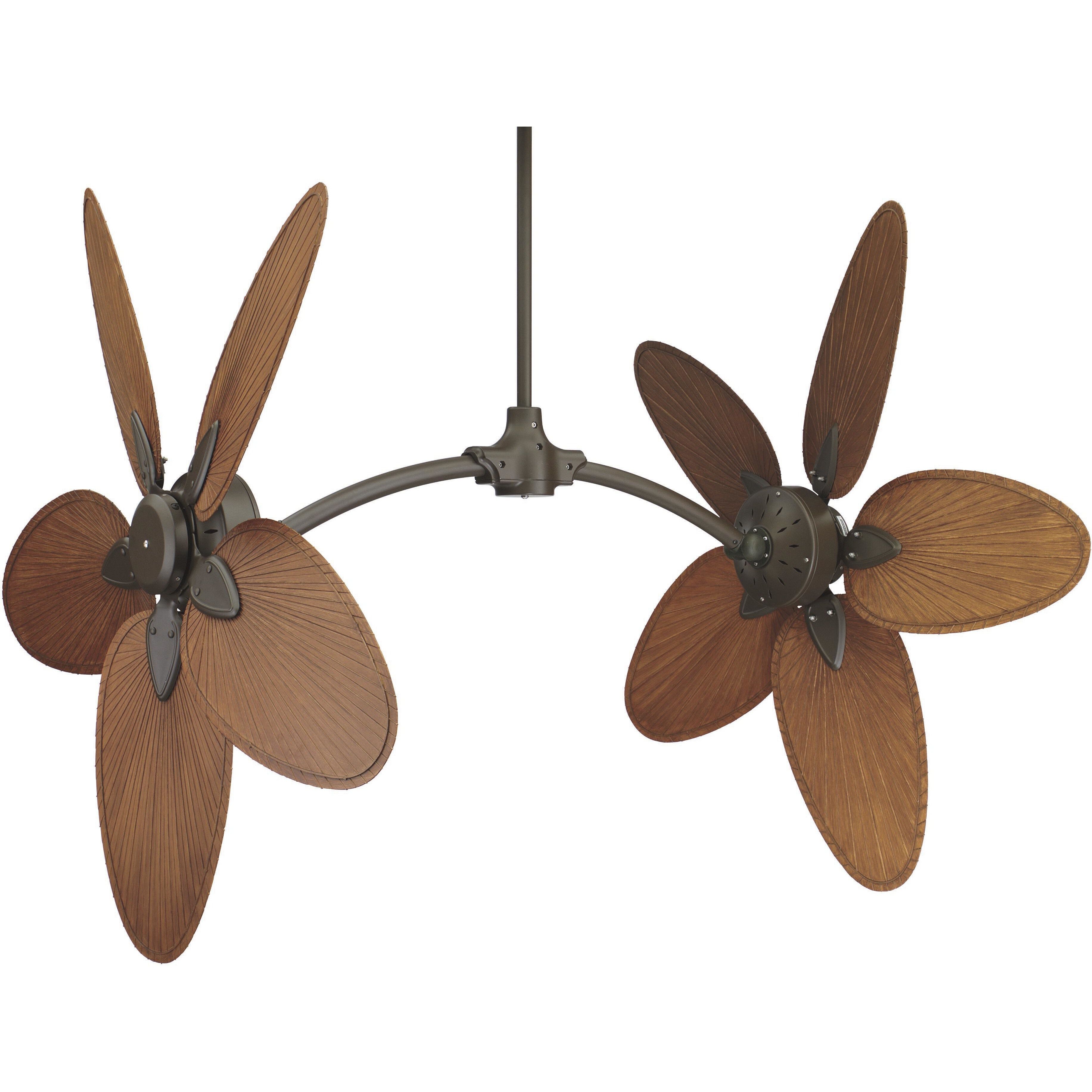 Blades Plastic Composite Palm Brown/Red 22 inch Each Fan Blades