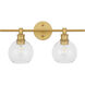 Syracuse 2 Light 19 inch Brass Wall sconce Wall Light