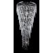 Hollywood Blvd. LED 34 inch Polished Nickel and Clear Glass Tear Drops Chandelier Ceiling Light